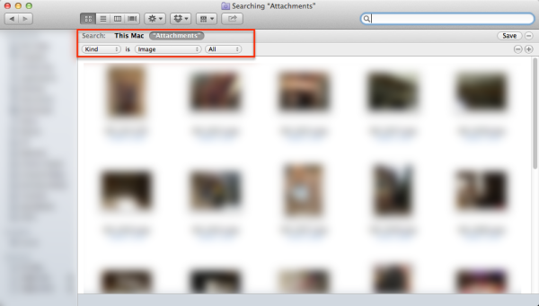 iChat Messages Attachments Filter Just Images