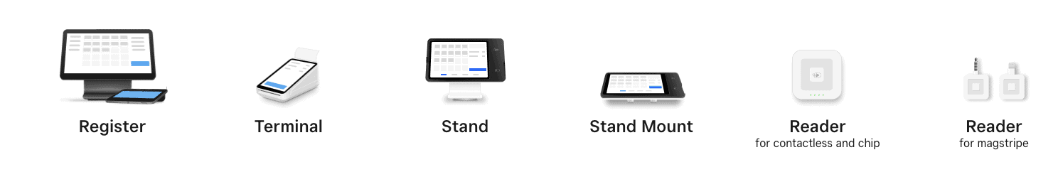 Square hardware options